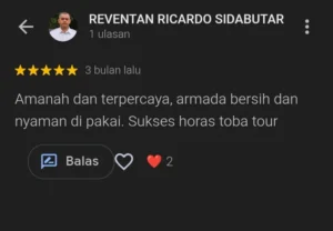 Testimoni Reventan Ricardo Sidabutar Amanah, armada bersih, nyaman