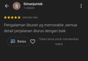 Testimoni Simanjuntak Pengalaman memorable, detail diurus dengan baik